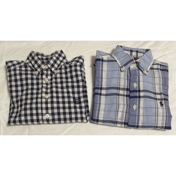 Boy's Ralph Lauren & Chaps Long Sleeve Shirts Size Small 8-10 - Picture 1 of 5